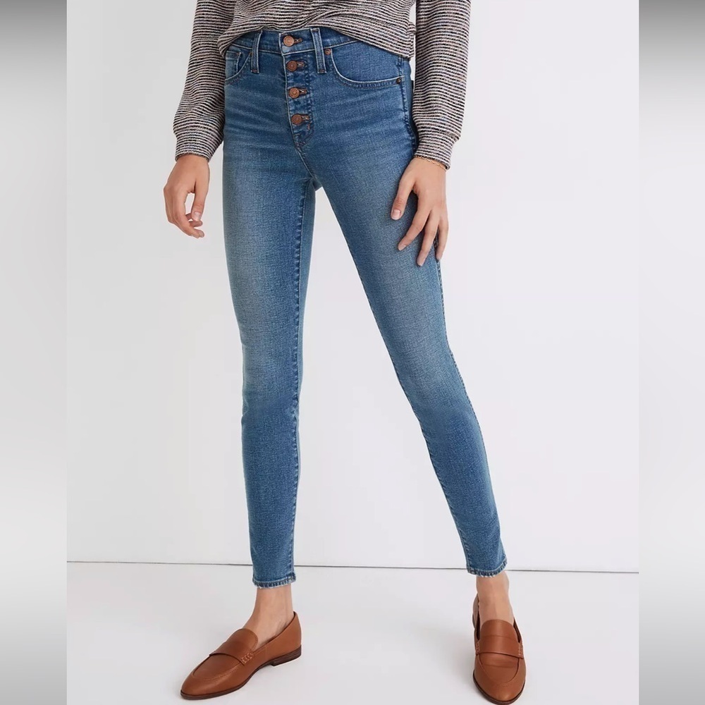 Madewell 10” High-Rise skinny Jeans in Dewitt Wash
